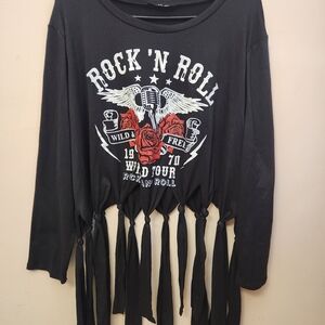 Vintage Love J Black Rock & Roll WORLD tour Short -Sleeve Shirt